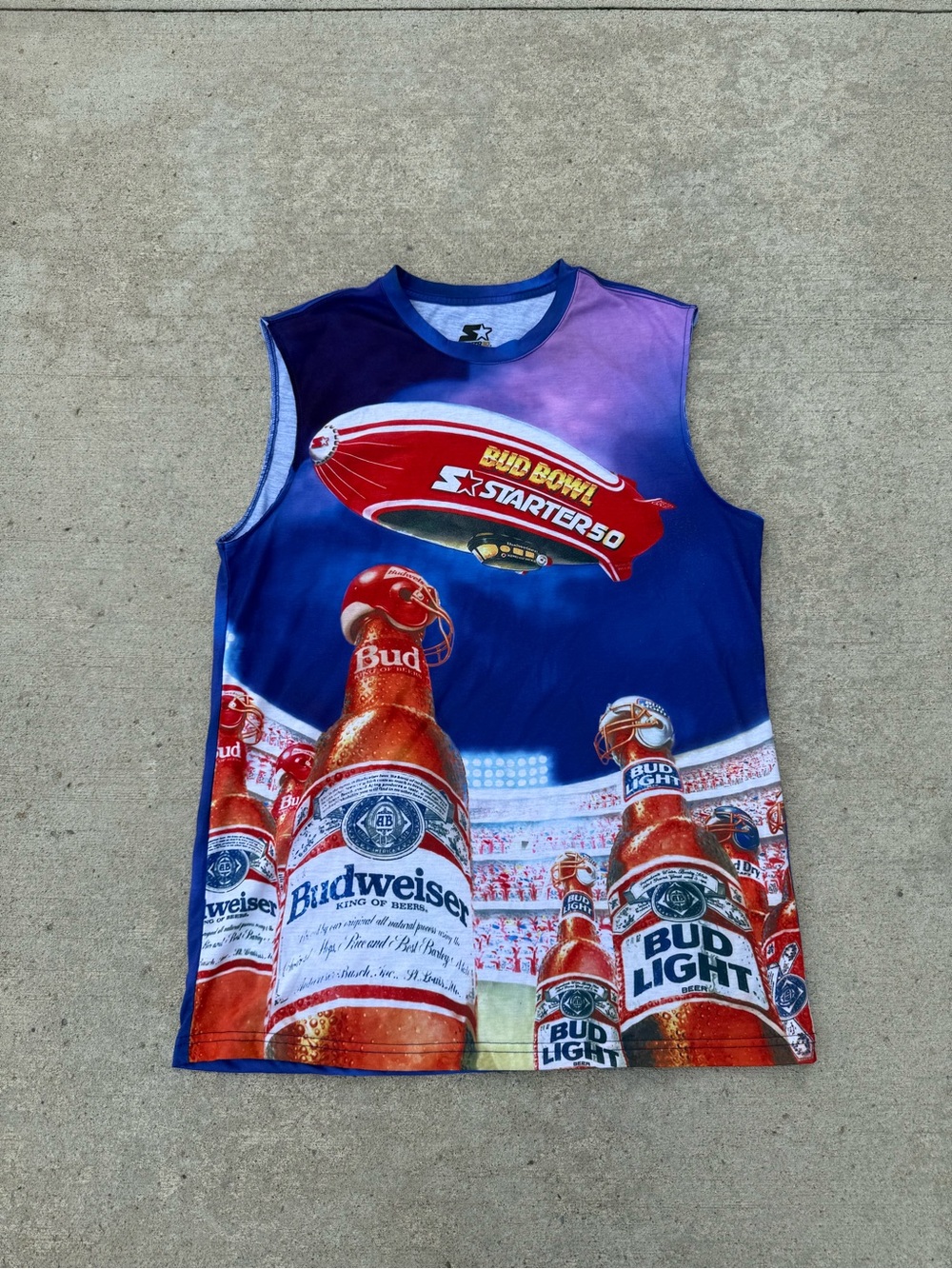 Vintage 00s Starter/Budweiser Cut off tank
